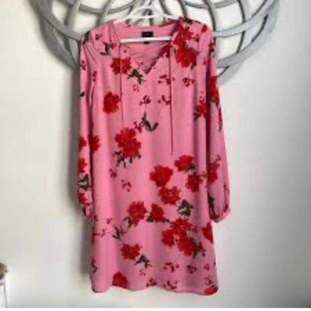 Pink floral dress